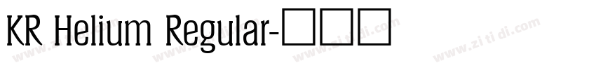 KR Helium Regular字体转换